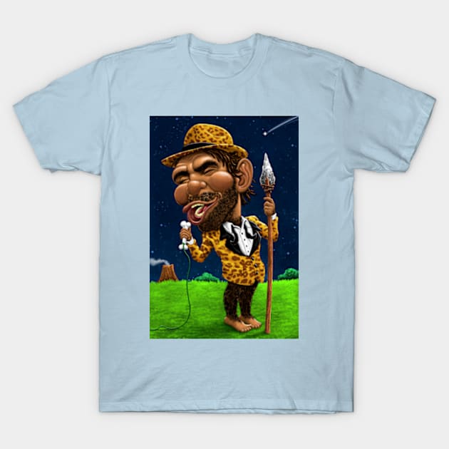 Croonin' Caveman T-Shirt by Motzart